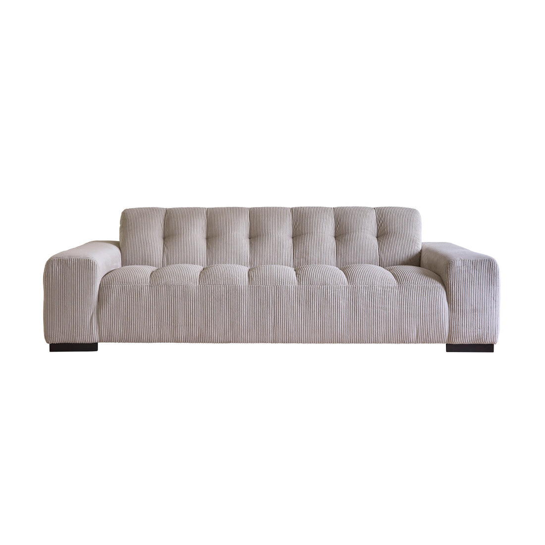 ALPHONSE - Gerades 4-Sitzer-Sofa aus naturfarbenem Cord