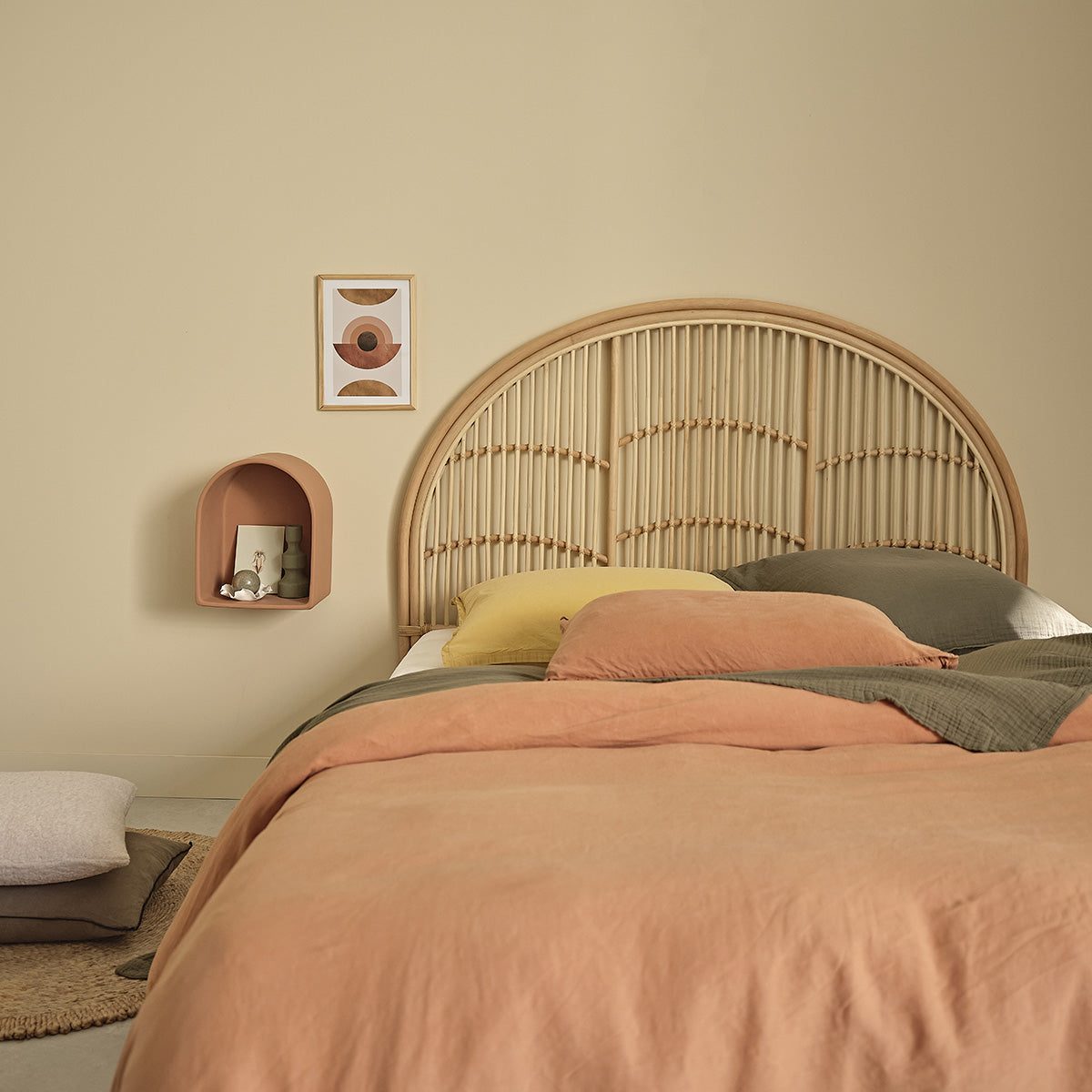 BOHO - Kopfteil aus Rattan 140 cm