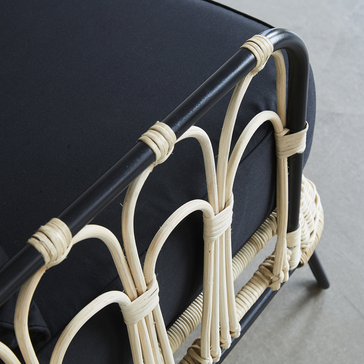 ALBANE - Sessel aus Rattan und Metall