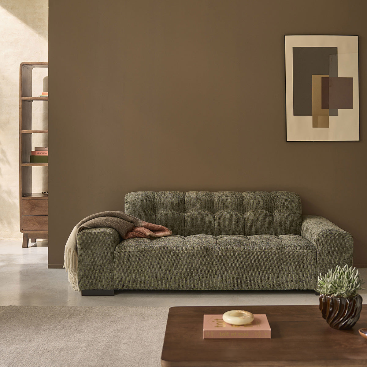 NOVA - Bücherregal aus massivem Mangoholz, 118 cm