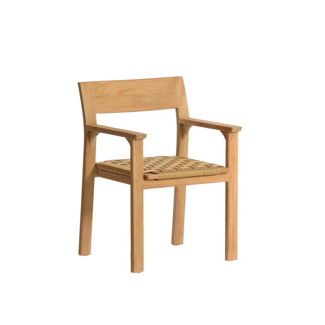 PIANA - Gartensessel aus massivem Teakholz und Rattan