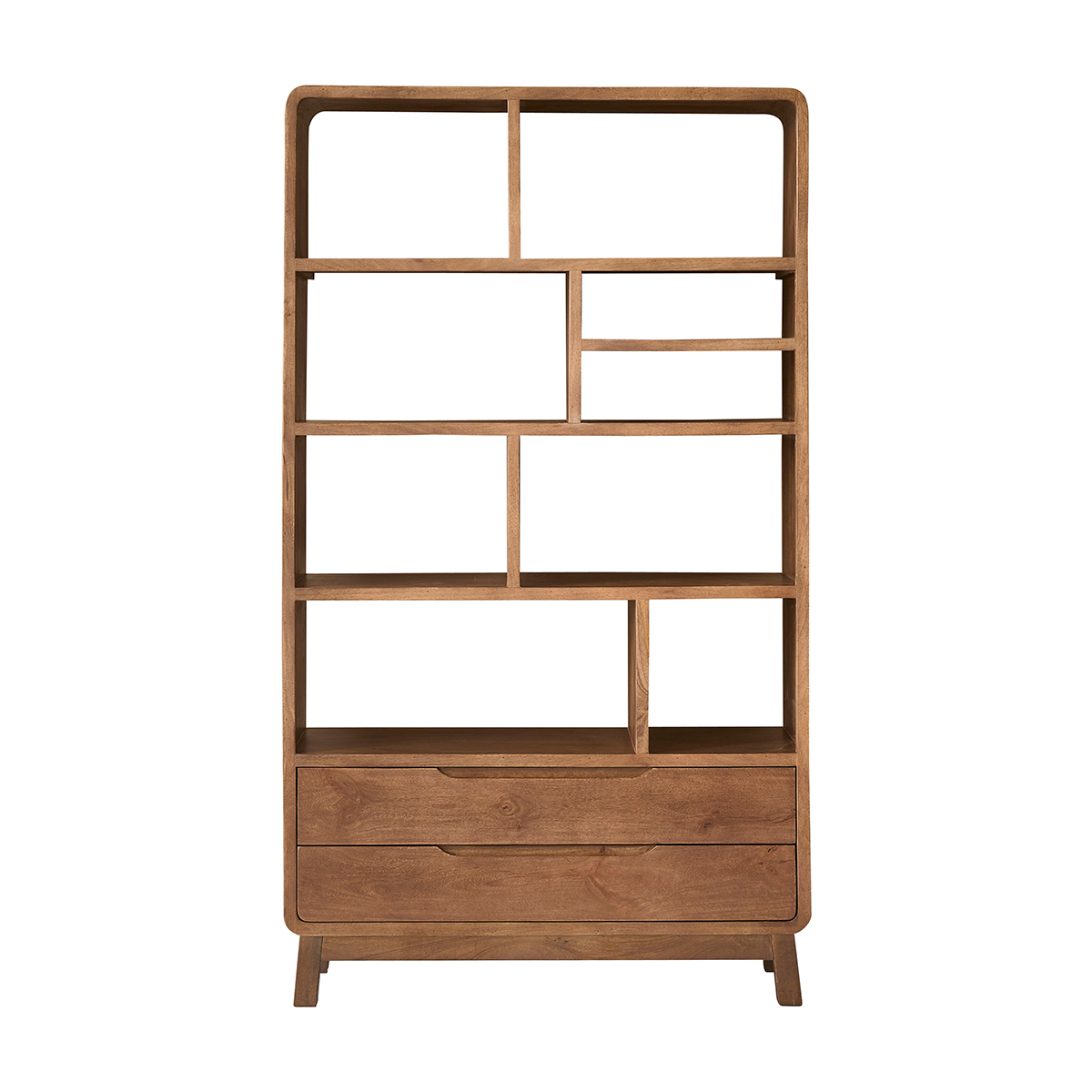NOVA - Bücherregal aus massivem Mangoholz, 118 cm