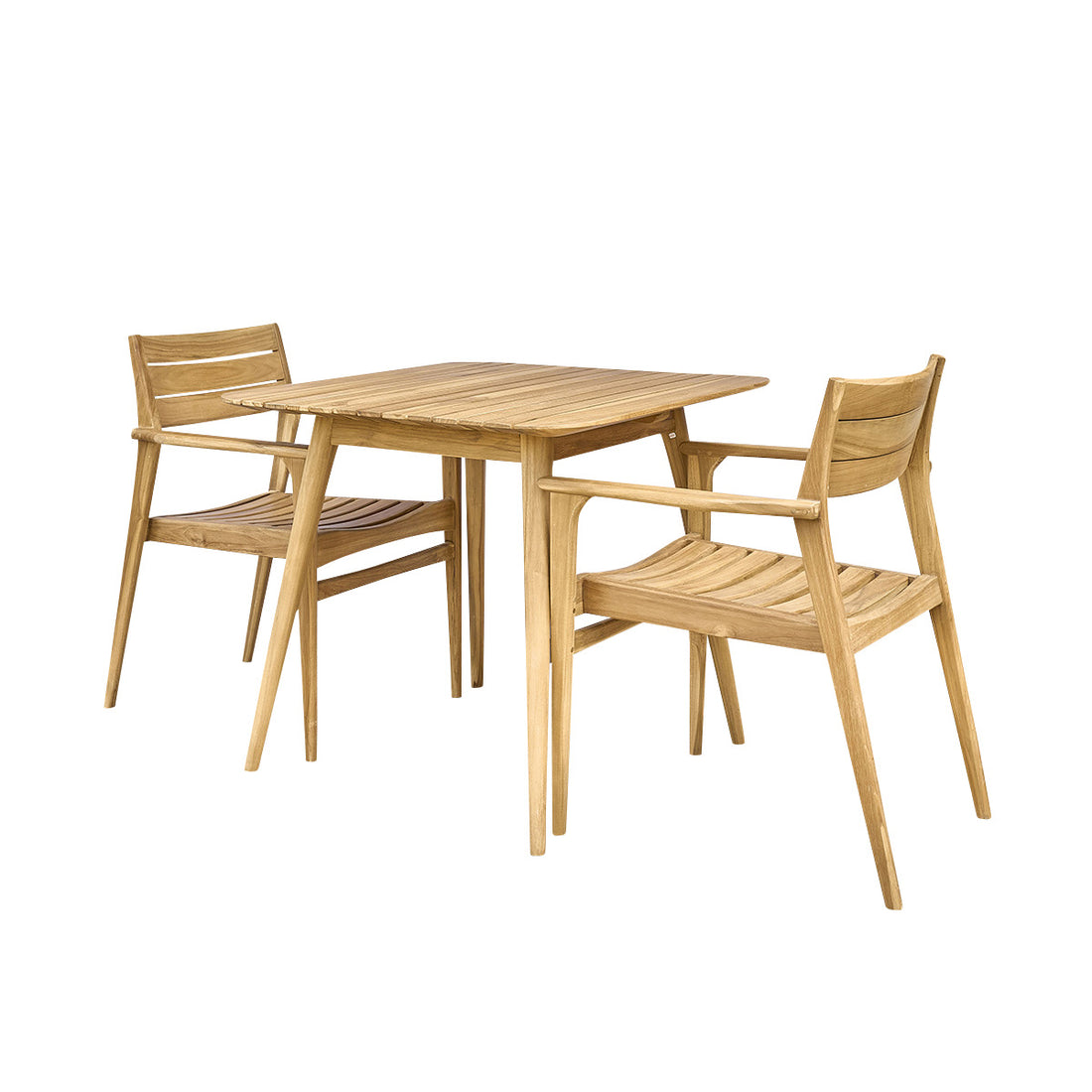 APRIL - Salon de jardin en teck massif 2/4 pers.