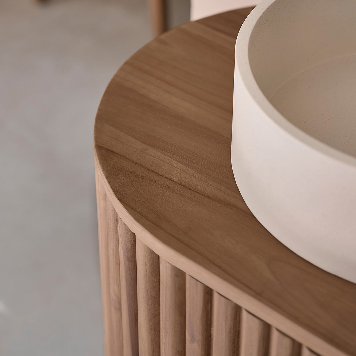 BELIZE - Hängendes Badezimmermöbel aus massivem Teakholz 90 cm