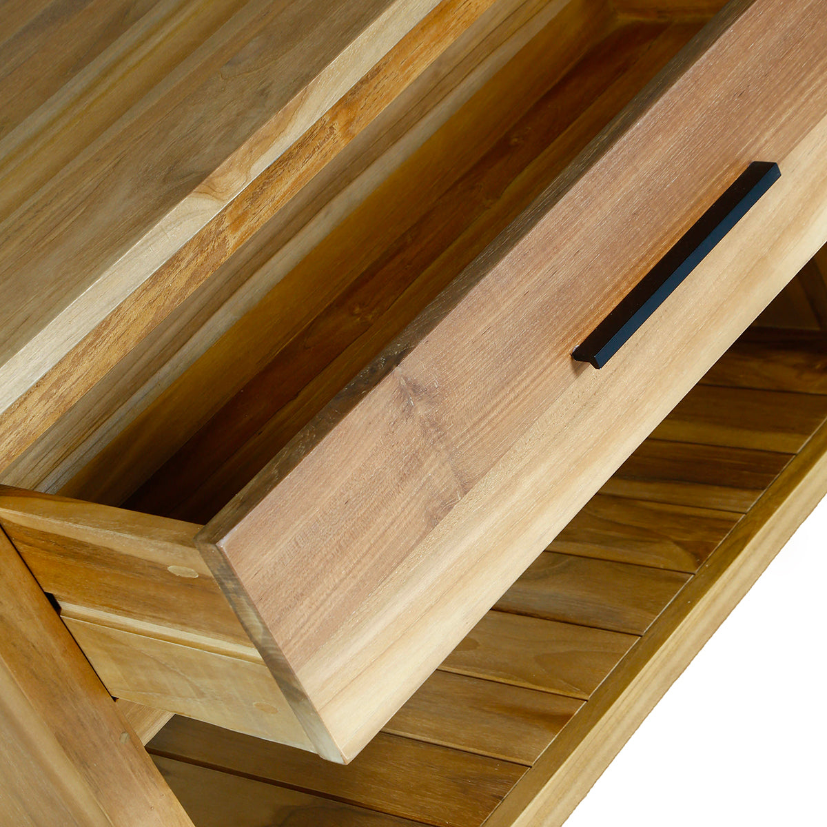 MARLI - Waschtischunterschrank aus massivem Teakholz 90 cm