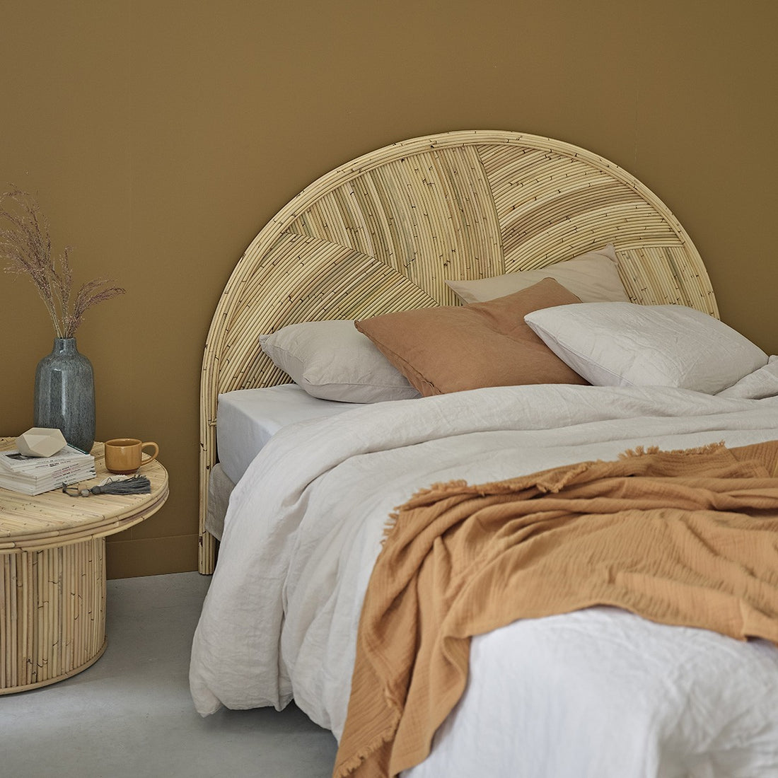 ALMA - Kopfteil aus Rattanrohr 160 cm