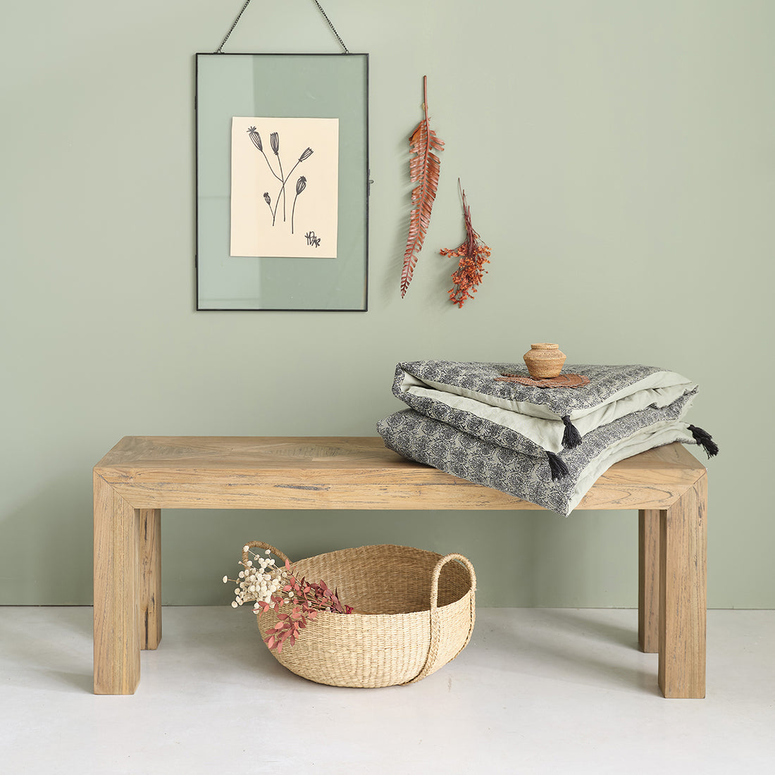 CARGO - Bank aus recyceltem massivem Teakholz 120 cm