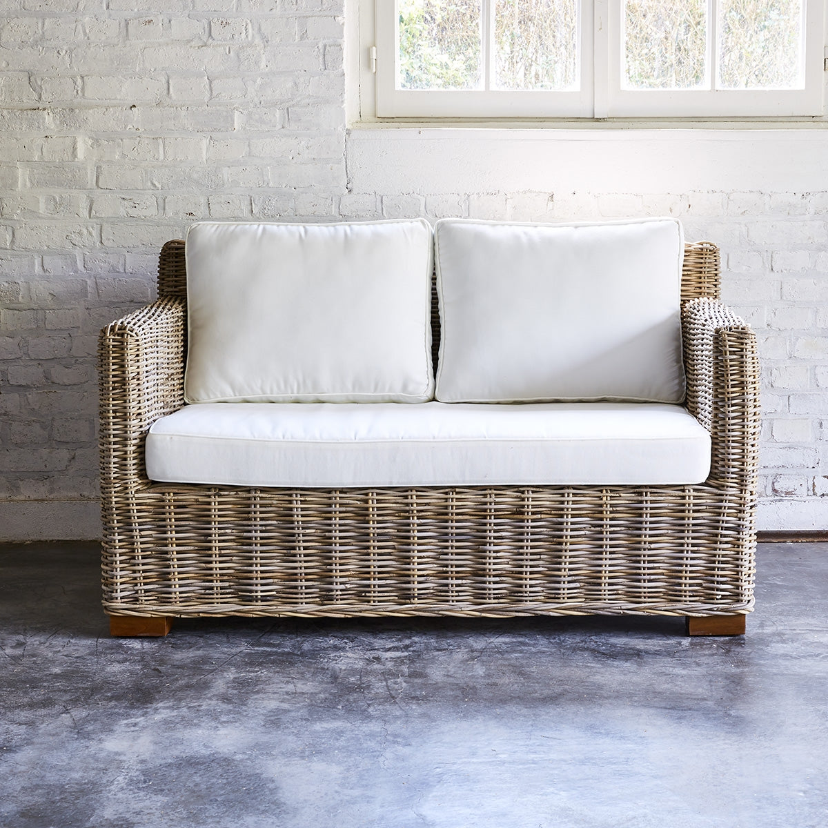 MUSA - Gartensofa aus naturfarbenem Kubu