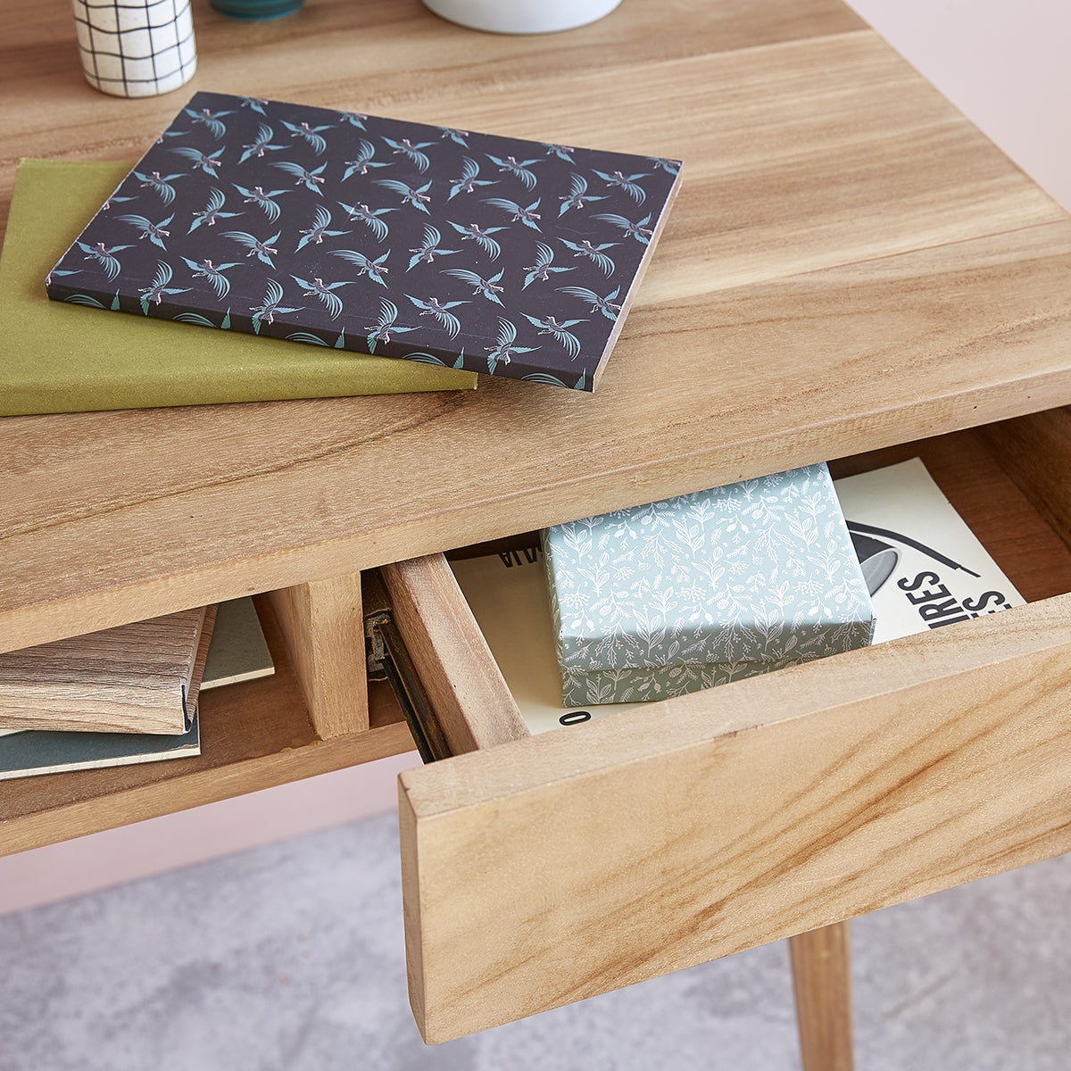 ISAURE - Bureau en teck massif 120 cm