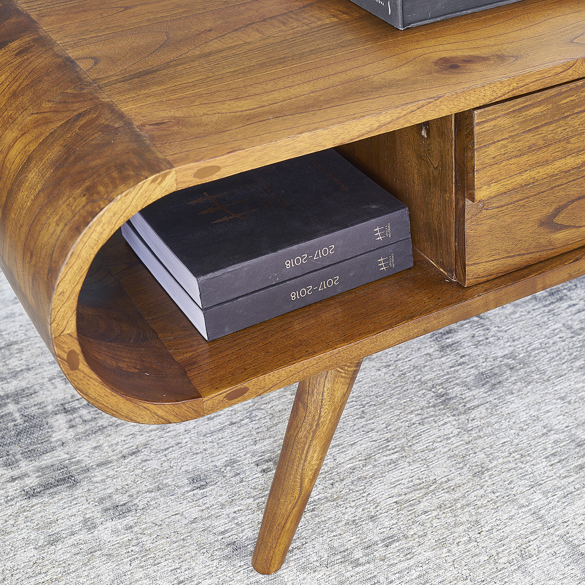 APOLLINE - Couchtisch aus massivem Mindi-Holz 120 cm