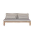 Gartensofa aus massivem Teakholz in Taupe
