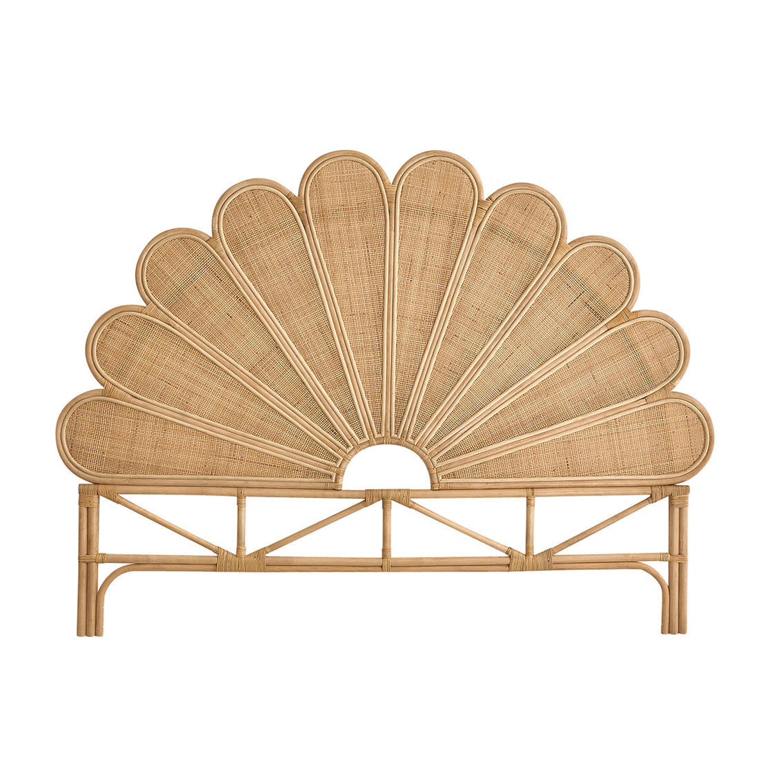 ROMY - Kopfteil aus Rattan und mit Rohrgeflecht 180 cm