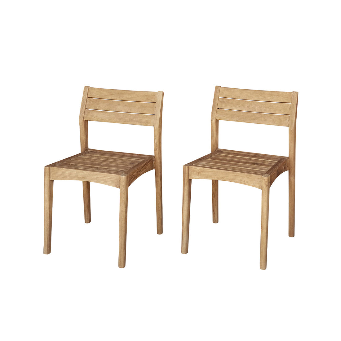 HORTENSE - Gartenstuhl aus recyceltem Teakholz (2er-Set) 