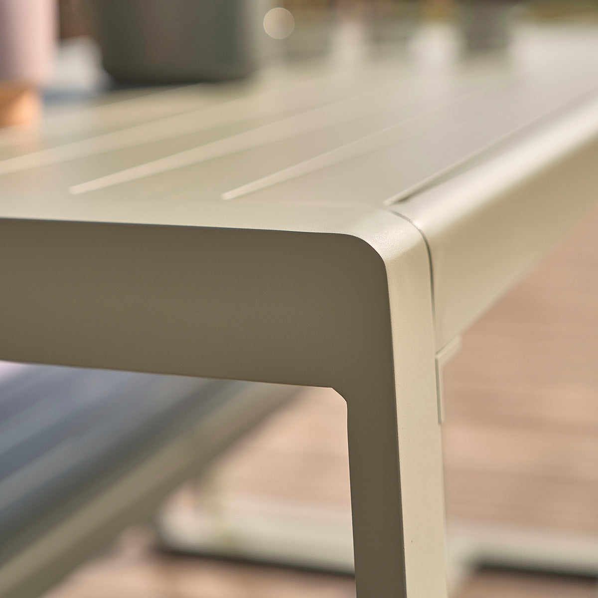 SÉLÈNE - Salon de jardin en aluminium vert 4/6 pers.