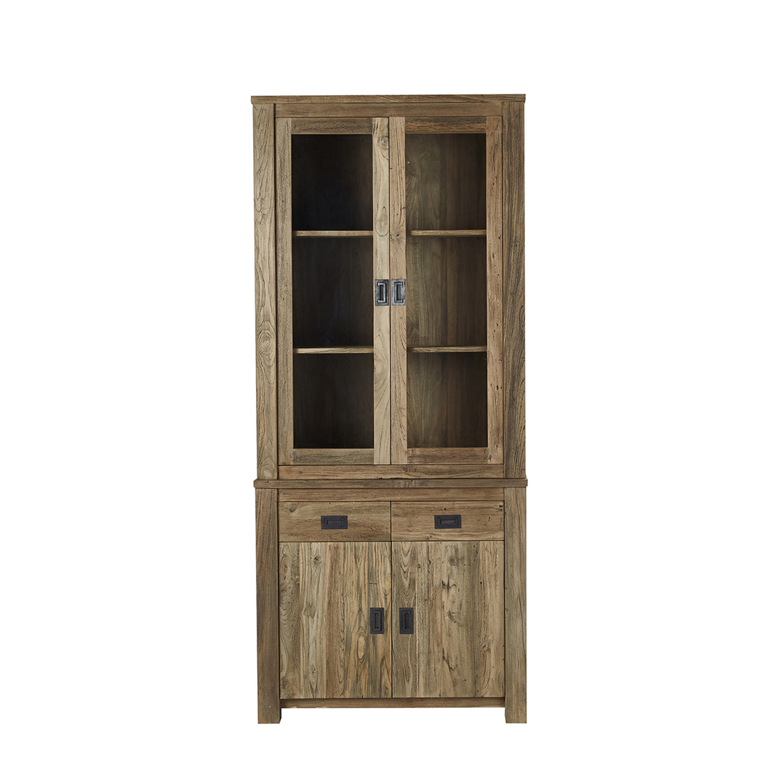 CARGO - Geschirrschrank aus massivem, recyceltem Teakholz 100 cm