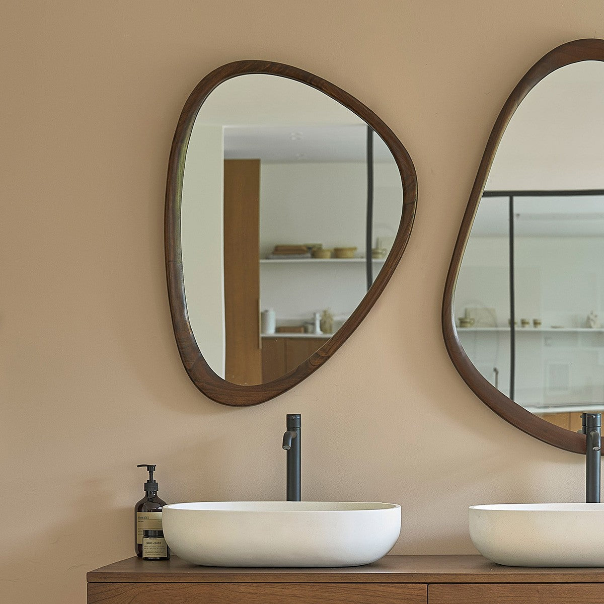 VINTAGE - Miroir en mindi massif 75 cm