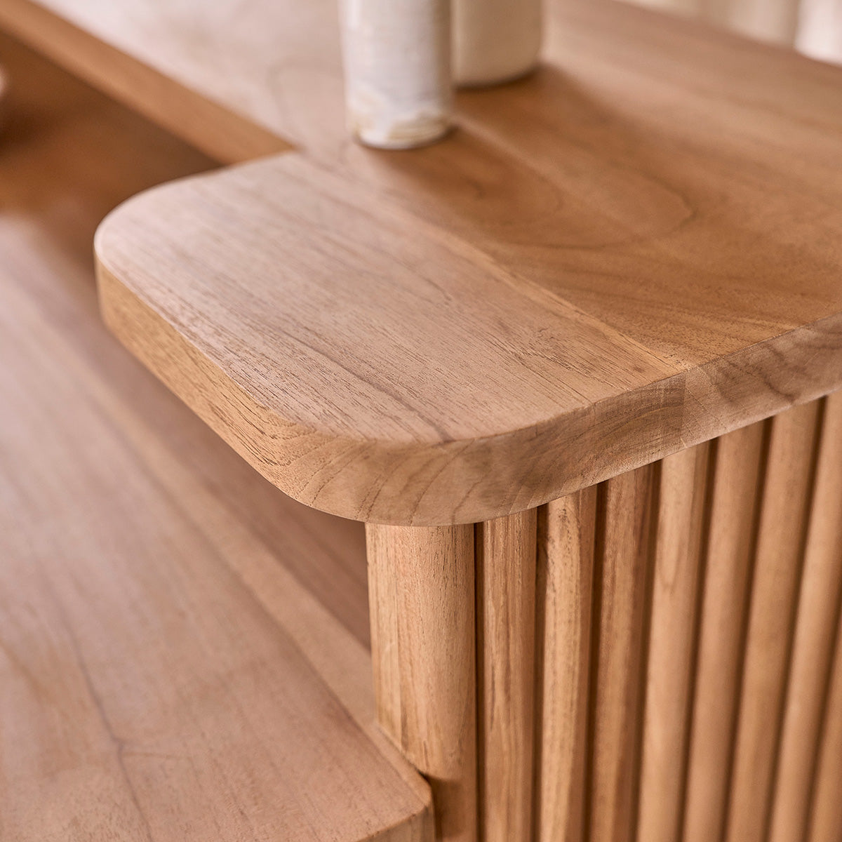 COLINE - Bar aus massivem Teakholz 140 cm