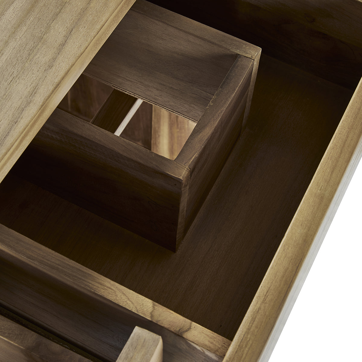 NOA - Waschtischunterschrank aus massivem Teakholz 145 cm 