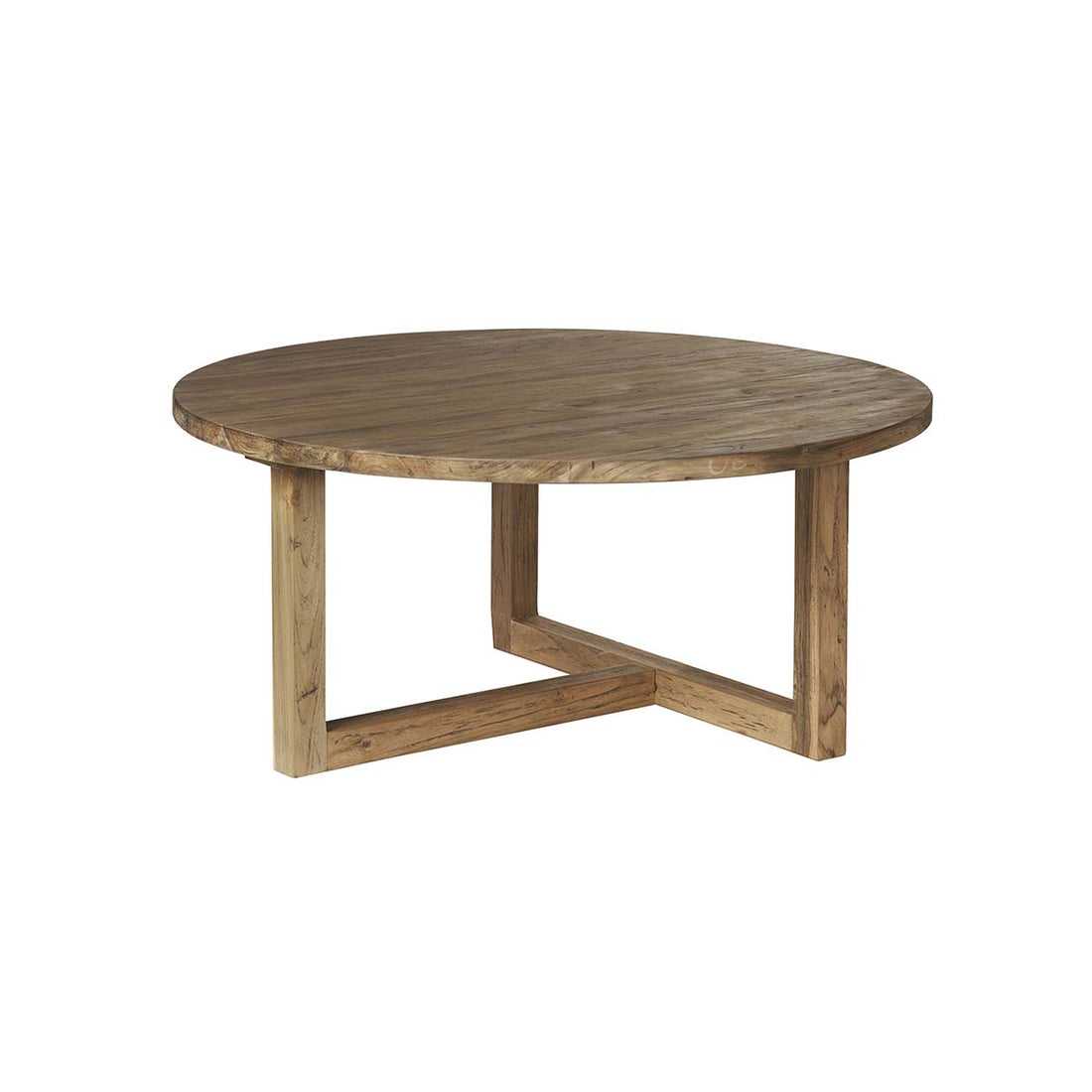 CARGO - Couchtisch aus recyceltem massivem Teakholz Ø 100 cm 