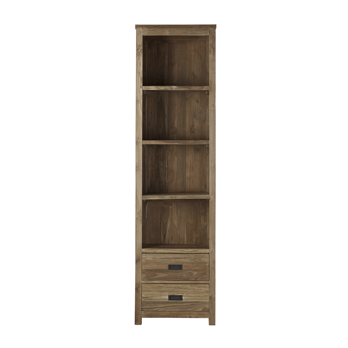 CARGO - Bücherregal aus massivem recyceltem Teakholz 60 cm 