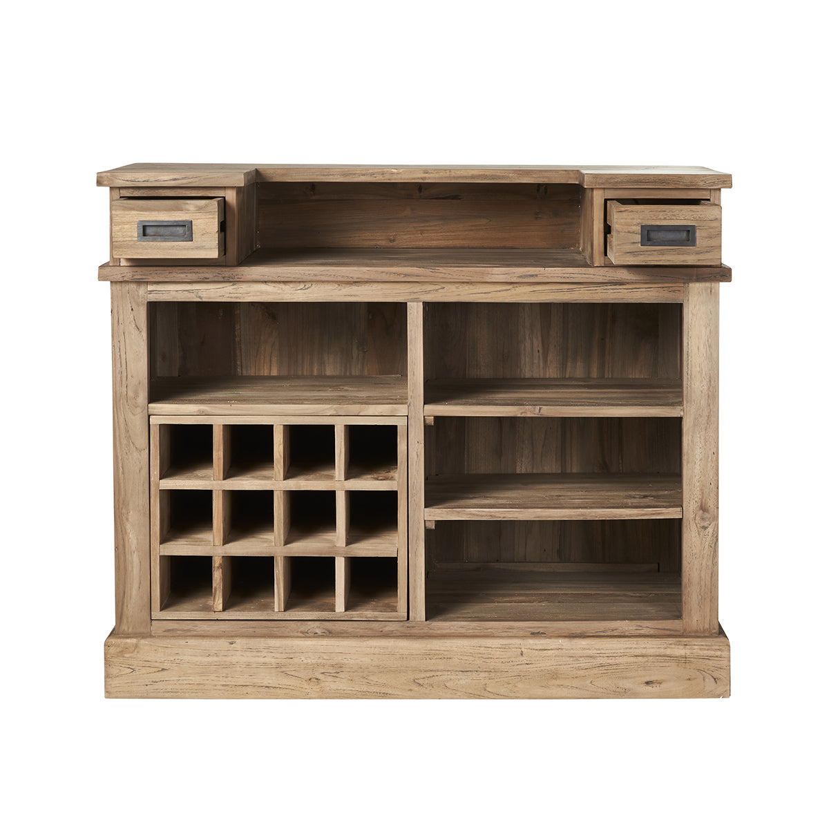 CARGO - Bar aus massivem recyceltem Teakholz 120