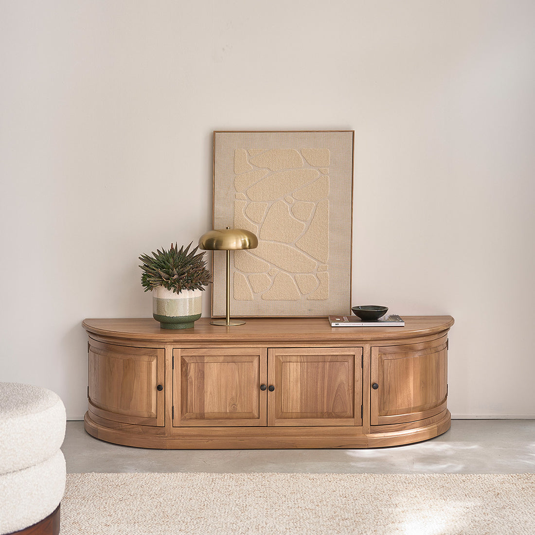 ADAM - TV-Möbel aus Teakholz 160 cm