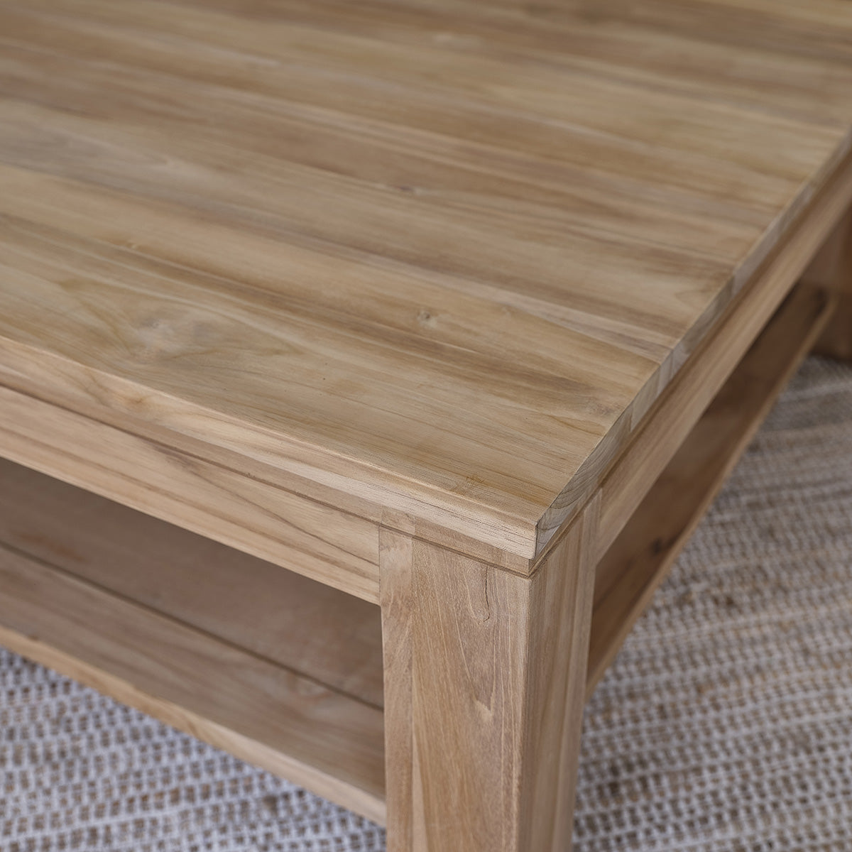 BOSTON - Table basse en teck massif 100 cm