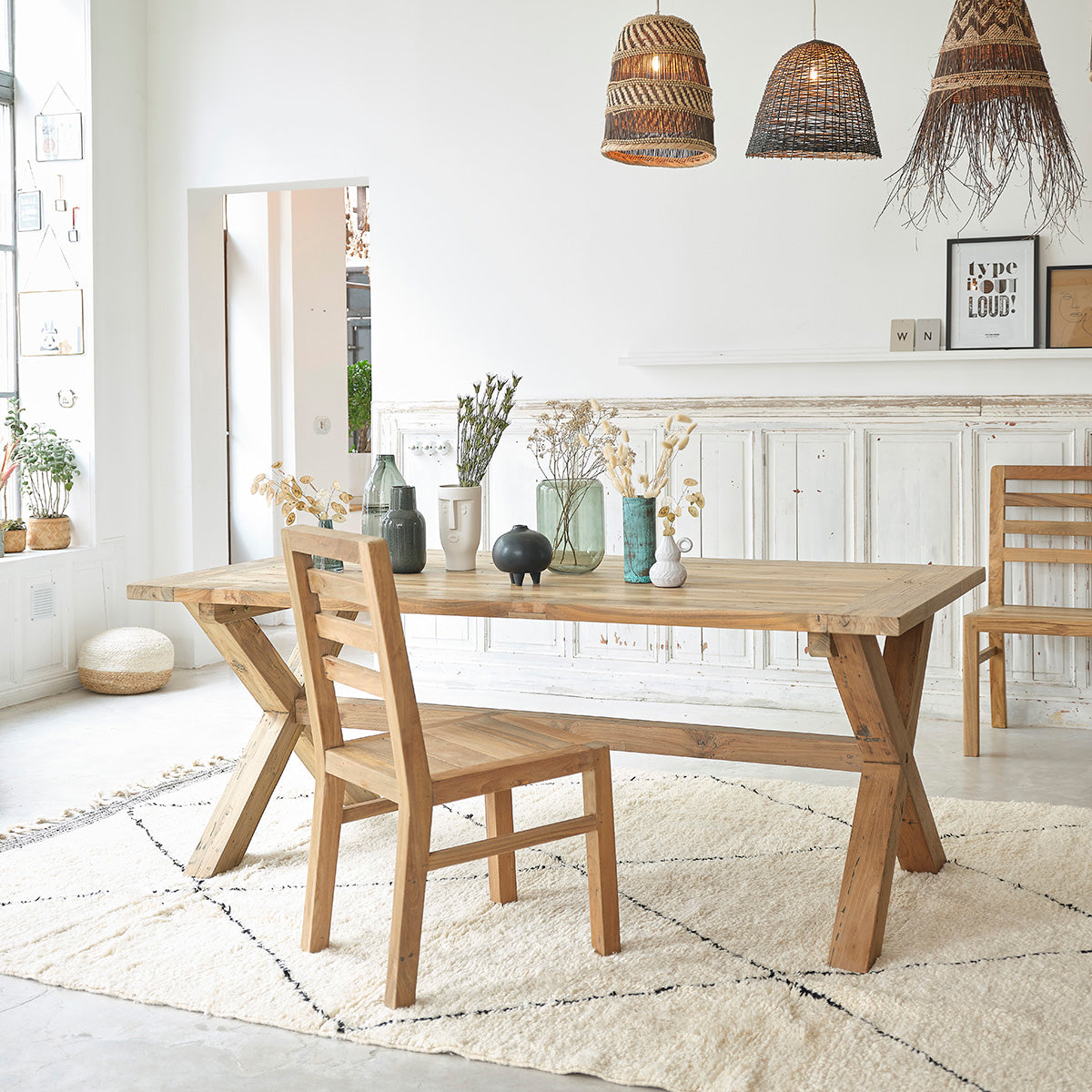 CARGO - Stuhl aus massivem, recyceltem Teakholz 