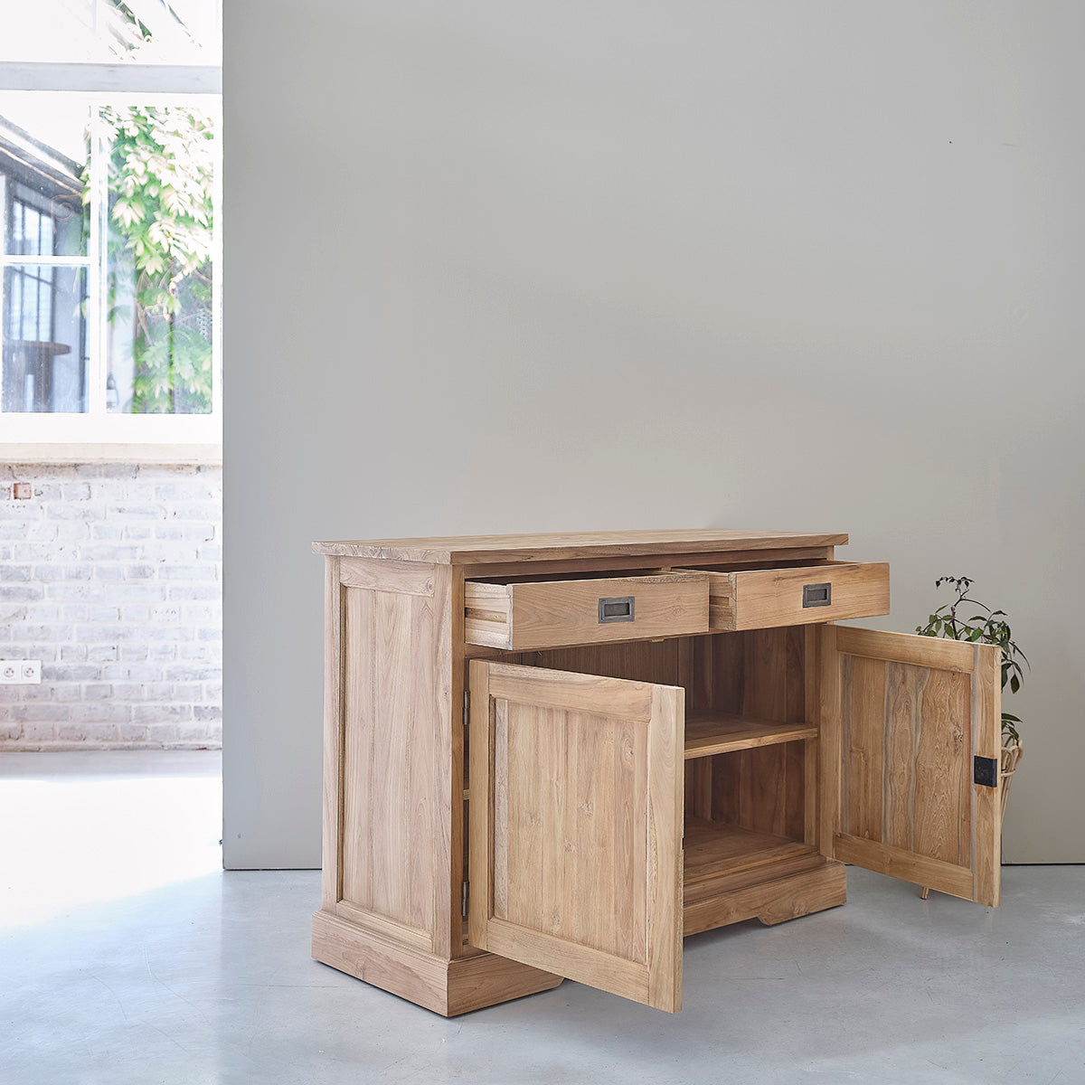 BOSTON - Buffet aus massivem Teakholz 120 cm