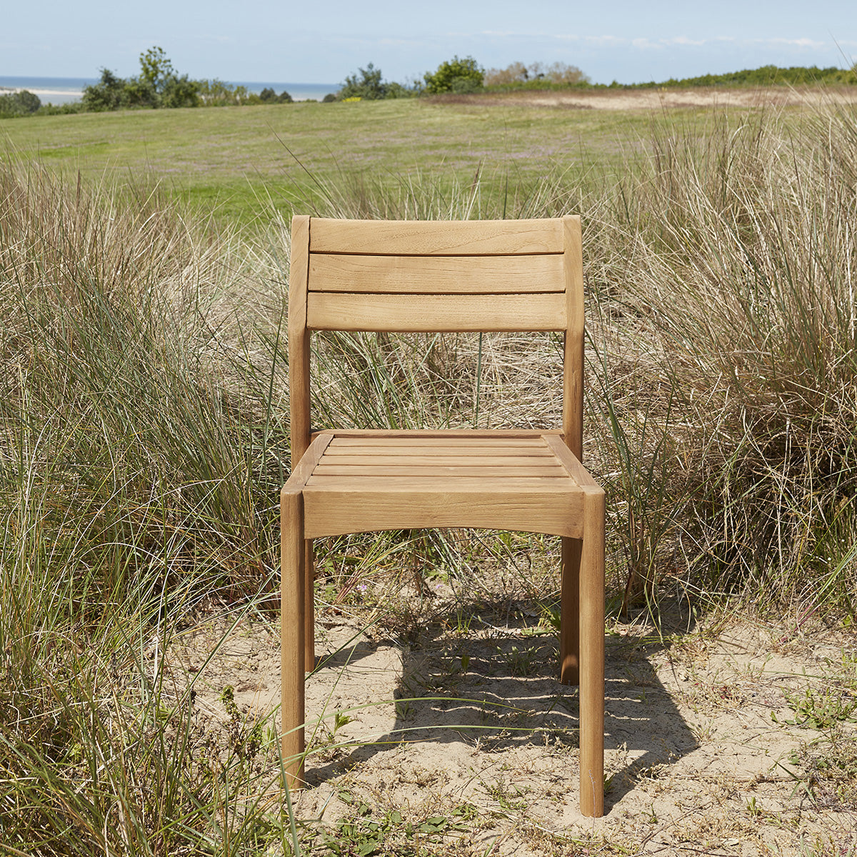 HORTENSE - Gartenstuhl aus massivem, recyceltem Teakholz