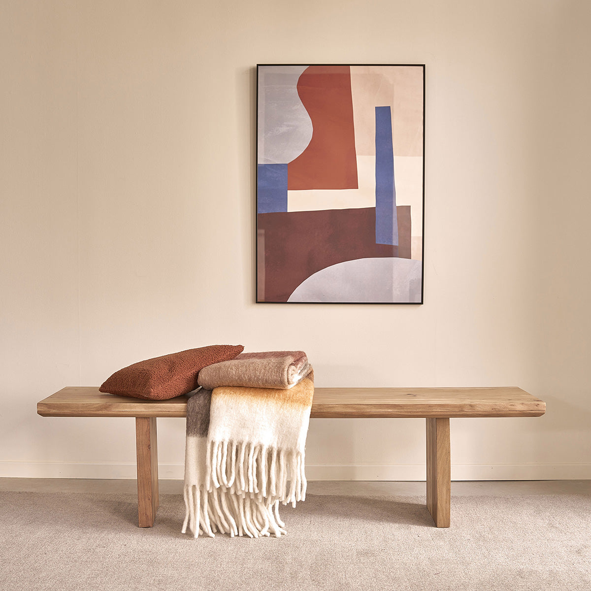 CALI - Bank aus massivem Akazienholz, 175 cm