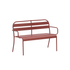 Gartenbank aus Aluminium in Himbeerrot