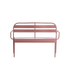 Gartenbank aus Aluminium in Himbeerrot