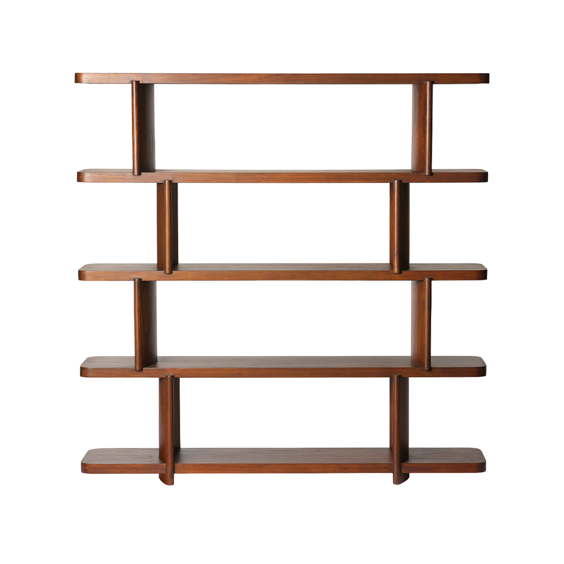 OTTO - Bücherregal aus braunem Mindi-Holz, H 161 cm