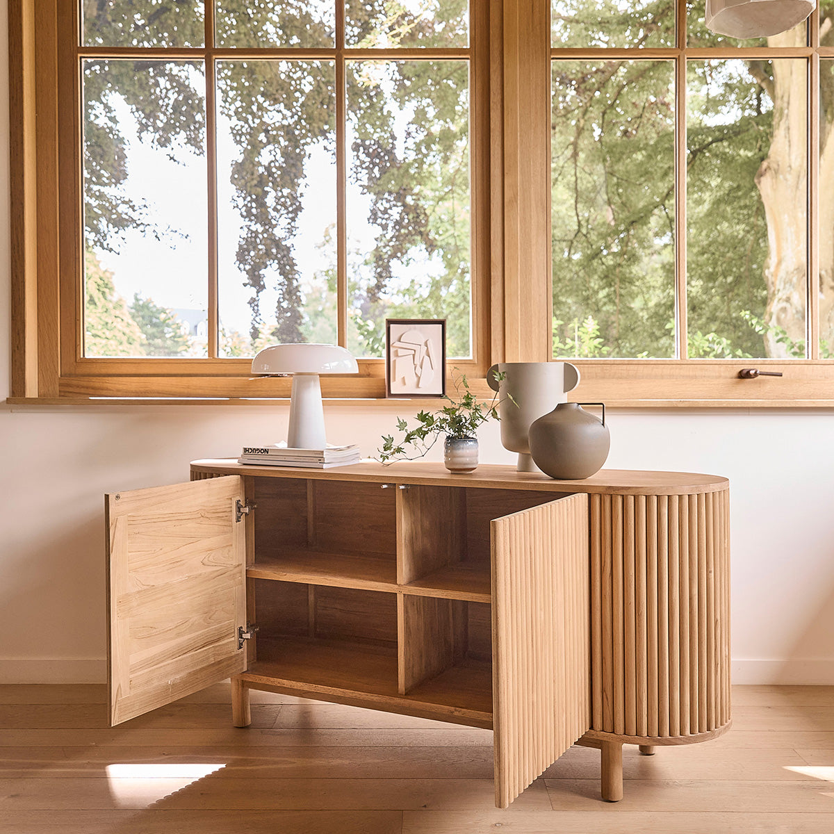 COLINE - Buffet aus massivem Teakholz 160 cm