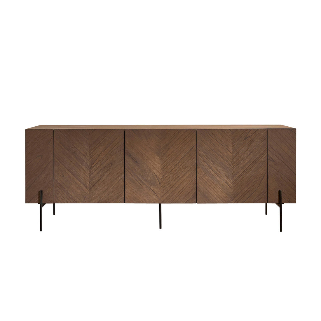 CALIX - Buffet aus Buffet aus massivem Mindi und Metallbeinen 200 cm Mindi und Metallbeinen 200 cm