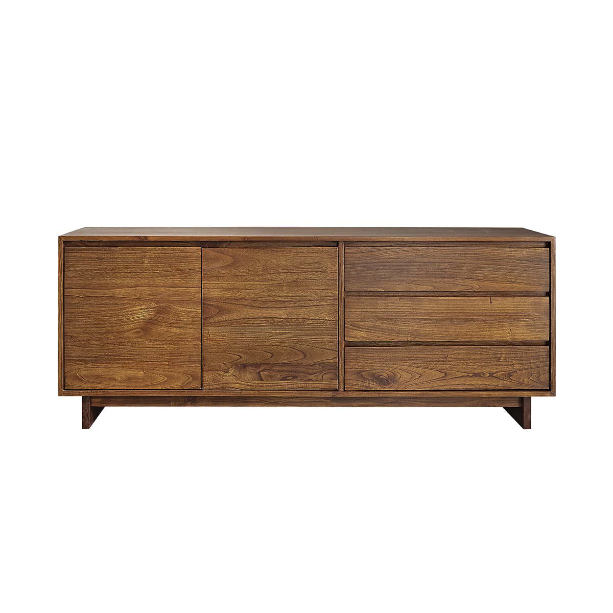 MILO - Buffet aus massivem Mindi in Walnuss-Finish 180 cm 