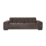 Gerades 4-Sitzer-Sofa aus gewebtem Samt in mokka