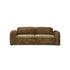 Gerades 3-Sitzer-Sofa aus grünem gewebtem Samt