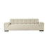 Gerades 4-Sitzer-Sofa aus beige meliertem Strukturstoff