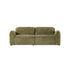 Gerades 3-Sitzer-Sofa aus khakifarbenem geflochtenem Samt