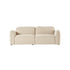 Gerades 3-Sitzer-Sofa aus beige meliertem Samt