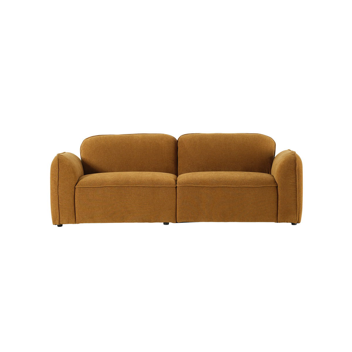 HECTOR - Gerades 3-Sitzer-Sofa in Bronze-Samt