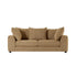 Gerades 3-Sitzer-Sofa aus meliertem, hellbraunem Strukturstoff