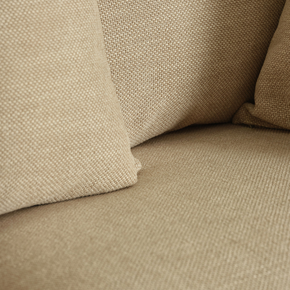 EDMOND - 3-Sitzer-Schlafsofa aus strukturiertem beigem Mélange-Stoff