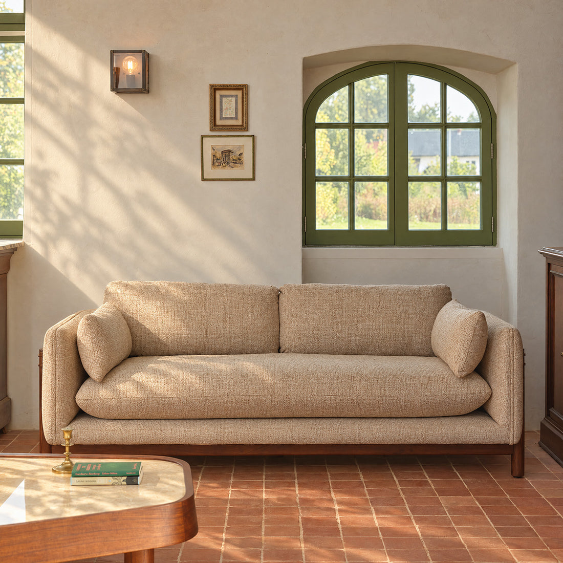 YVES - 2-Sitzer-Sofa „Mindi“ aus beigem Melange-Stoff
