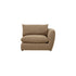 Modulares Ecksofa aus hellbraunem, strukturiertem Stoff