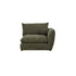 Modulares Ecksofa aus grün meliertem Chenille-Stoff