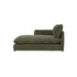 Modulares Chaiselongue (links) aus grün meliertem Chenille-Stoff