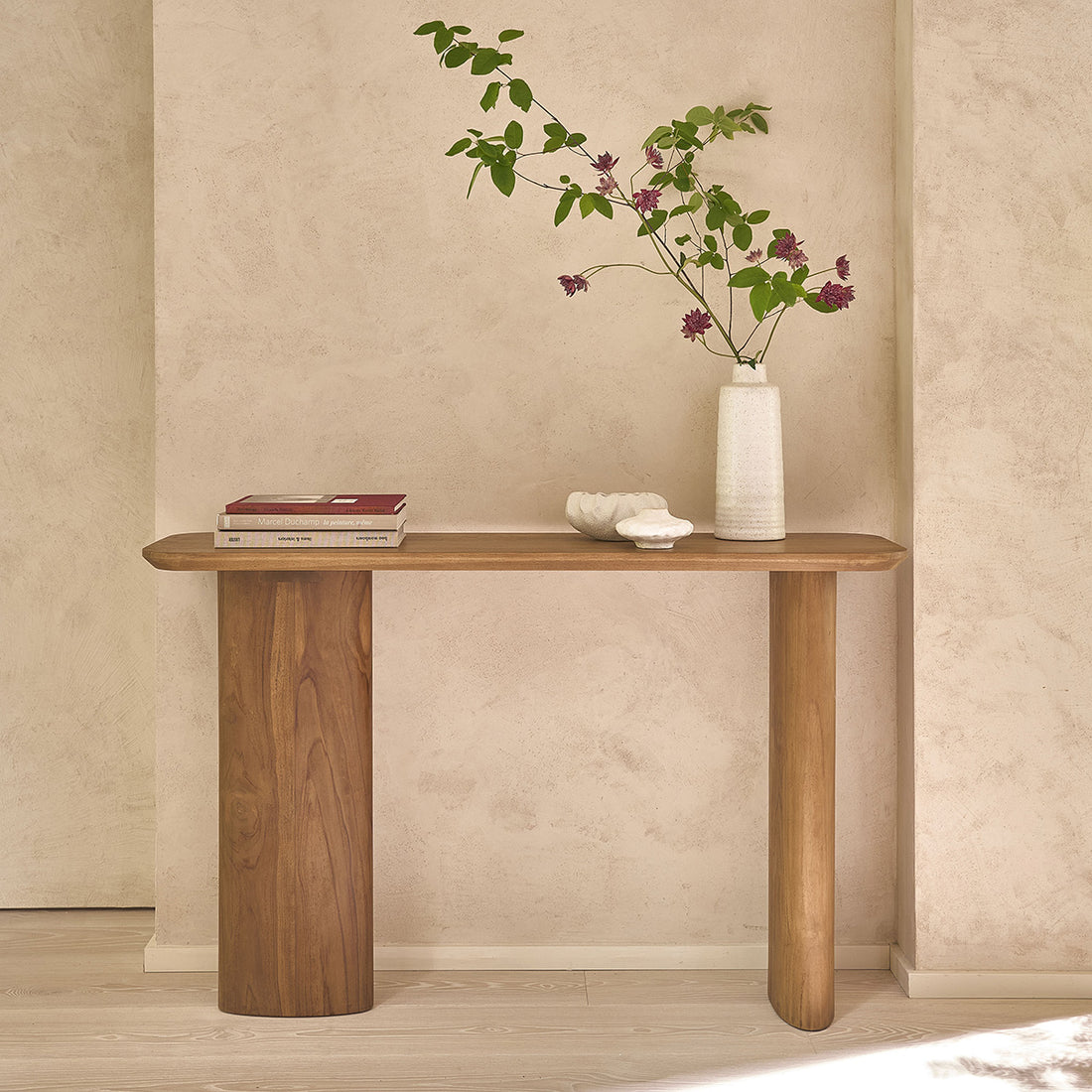 CALMA - Konsole aus massivem Teakholz 120 cm
